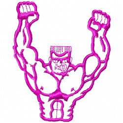 Bodybuilder Embroidery Design 3 Bodybuilder Embroidery Design 3